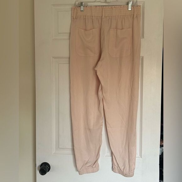 POL Peach Pink Tencel Rayon High Rise Joggers Pants Size Large - Picture 2 of 10